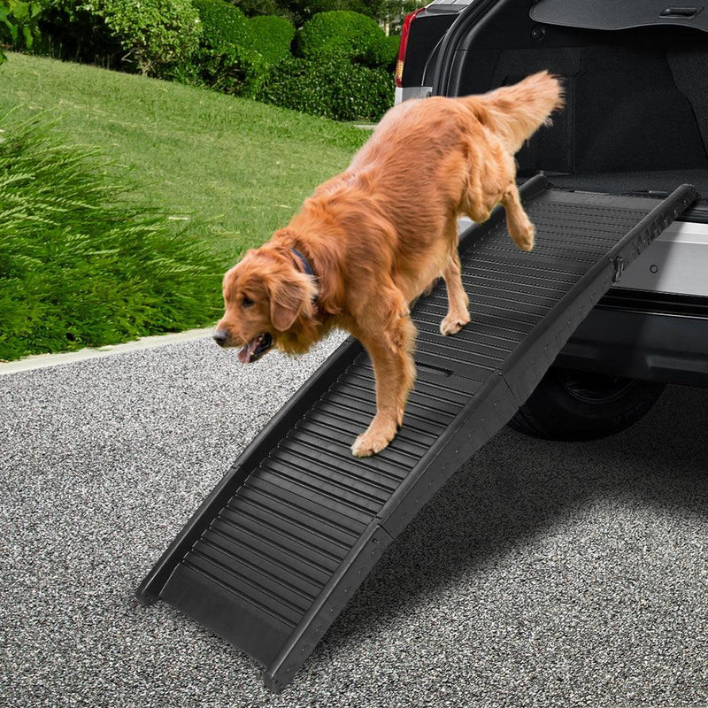 i.Pet Dog Ramp Dog Steps Pet Car Suv Travel Stair Foldable Portable Ladder Plastic - John Cootes