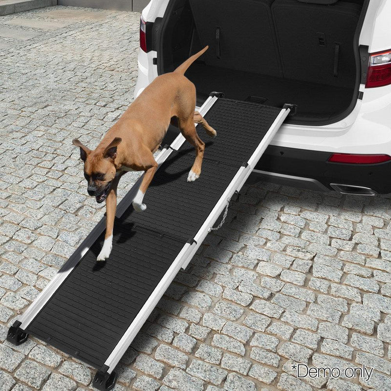 i.Pet Dog Ramp Dog Steps Pet Car Travel Step Stair Foldable Portable Ladder Aluminium - John Cootes