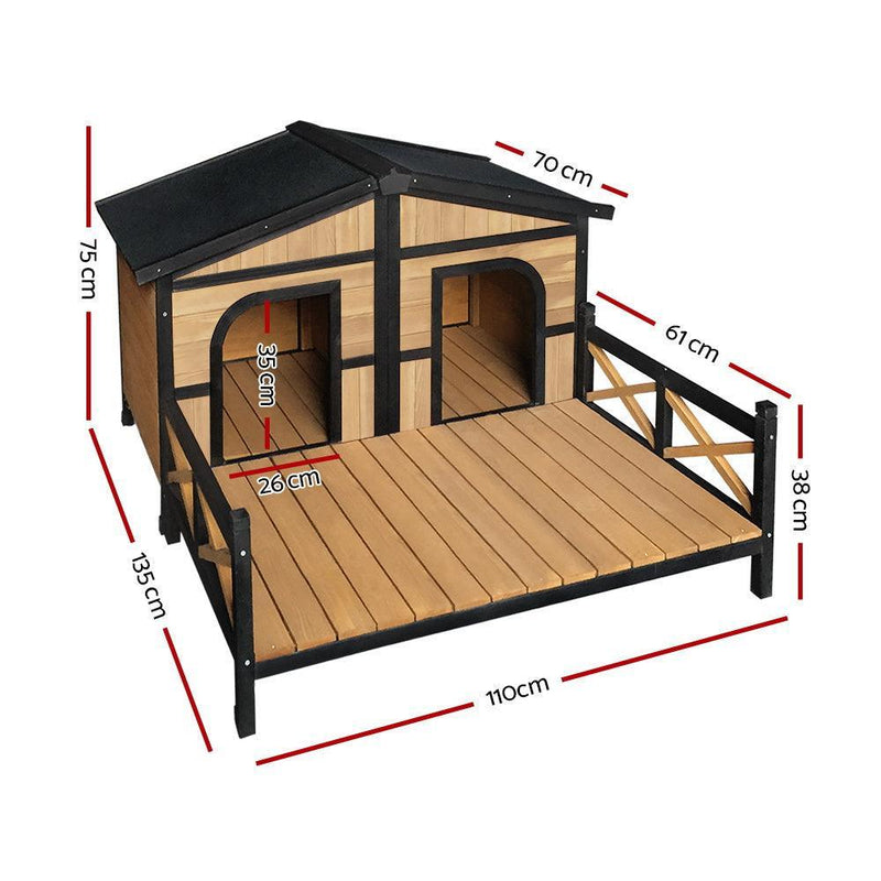 i.Pet Extra Extra Large Wooden Pet Kennel - John Cootes