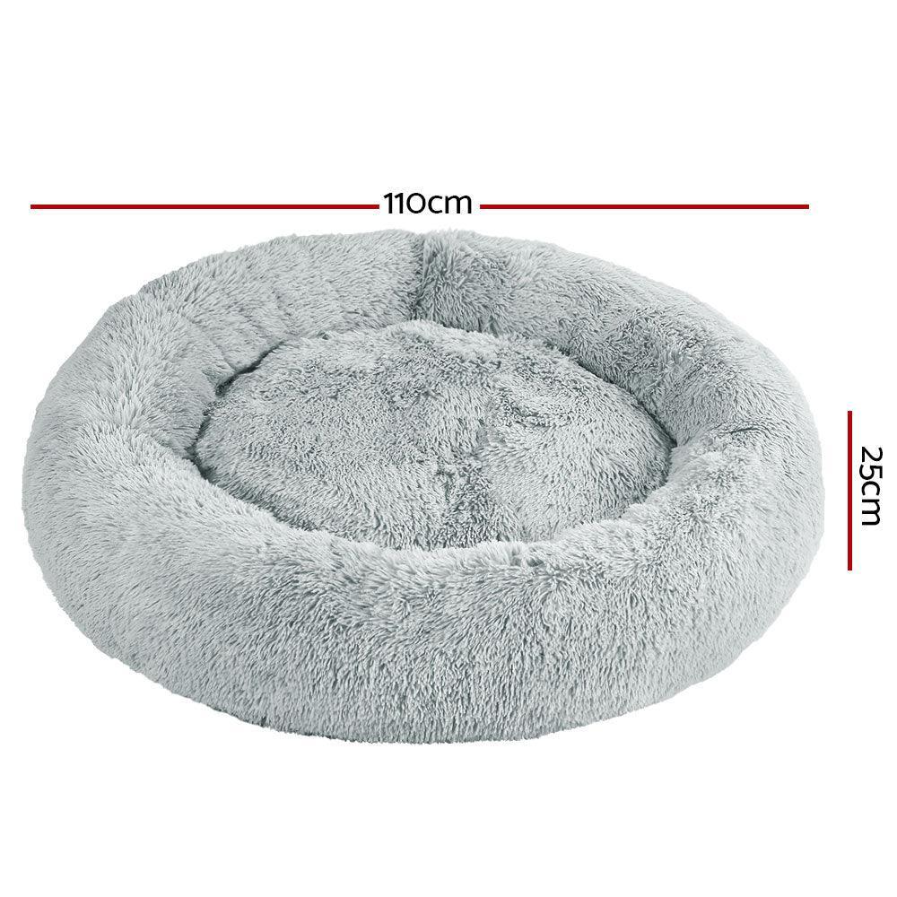 i.Pet Pet Bed Dog Bed Cat Extra Large 110cm Light Grey - John Cootes