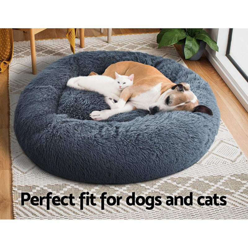 i.Pet Pet Bed Dog Bed Cat Large 90cm Dark Grey - John Cootes