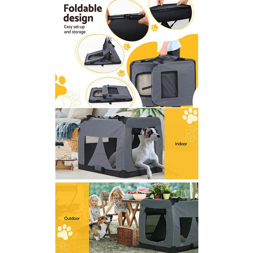 i.Pet Pet Carrier Soft Crate Dog Cat Travel Portable Cage Kennel Foldable 4XL - John Cootes