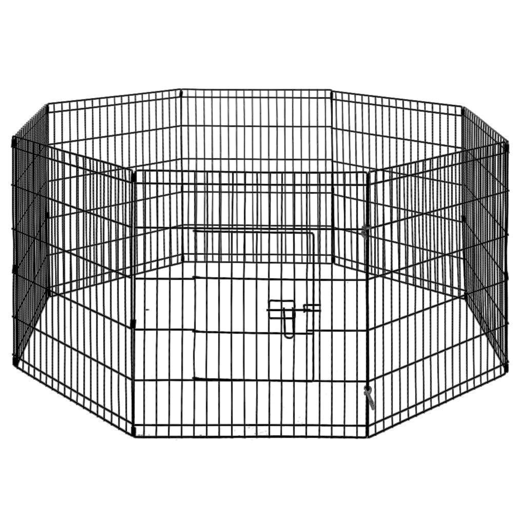 i.Pet Pet Playpen Dog Playpen 30'' 8 Panel Puppy Exercise Cage Enclosure Fence - John Cootes