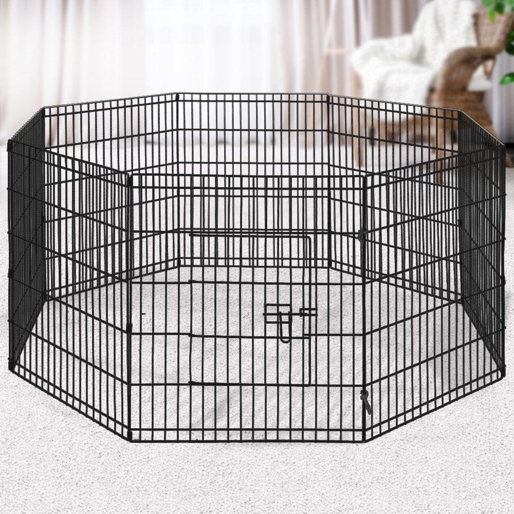 i.Pet Pet Playpen Dog Playpen 30'' 8 Panel Puppy Exercise Cage Enclosure Fence - John Cootes