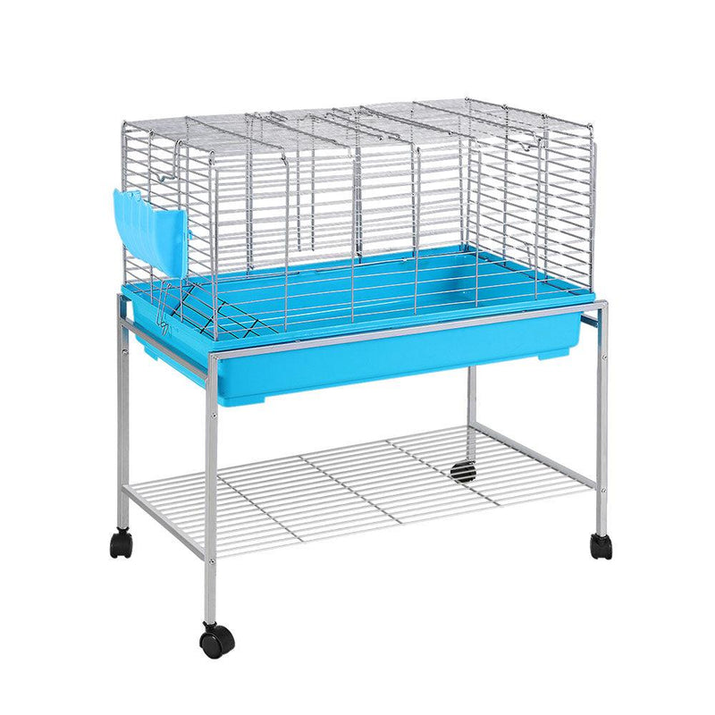 i.Pet Rabbit Cage Hutch Cages Indoor Hamster Enclosure Carrier Bunny Blue - John Cootes
