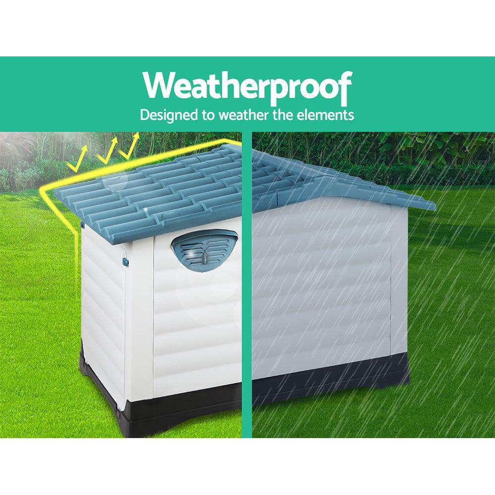 i.Pet Weatherproof Pet Kennel - Blue - John Cootes