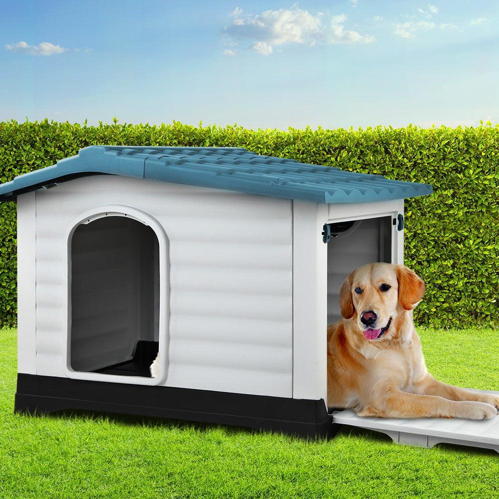 i.Pet Weatherproof Pet Kennel - Blue - John Cootes