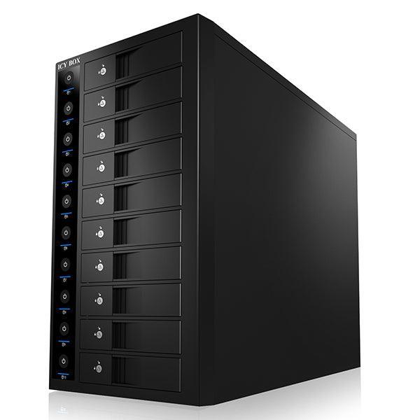 ICY BOX 10-Bay External SINGLE System for 10x SATA 3.5" I/II/III HDD (IB-3810U3) - John Cootes