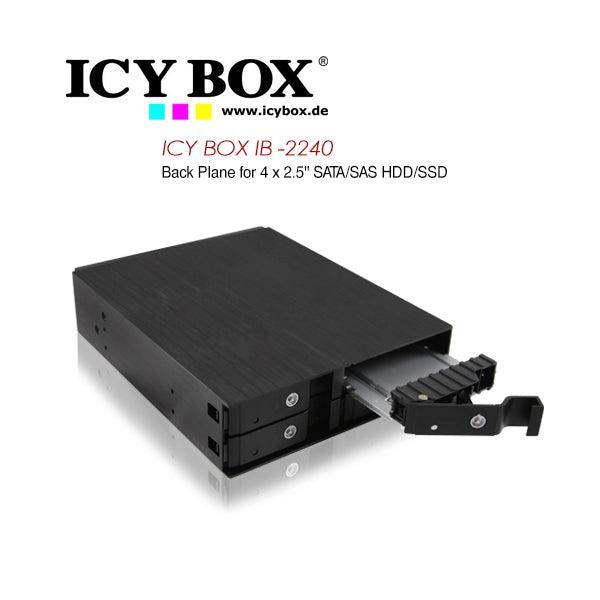 ICY BOX Backplane for 4x 2.5'' (6.35 cm) SATA / SAS HDDs or SSDs (IB-2240SSK) - John Cootes