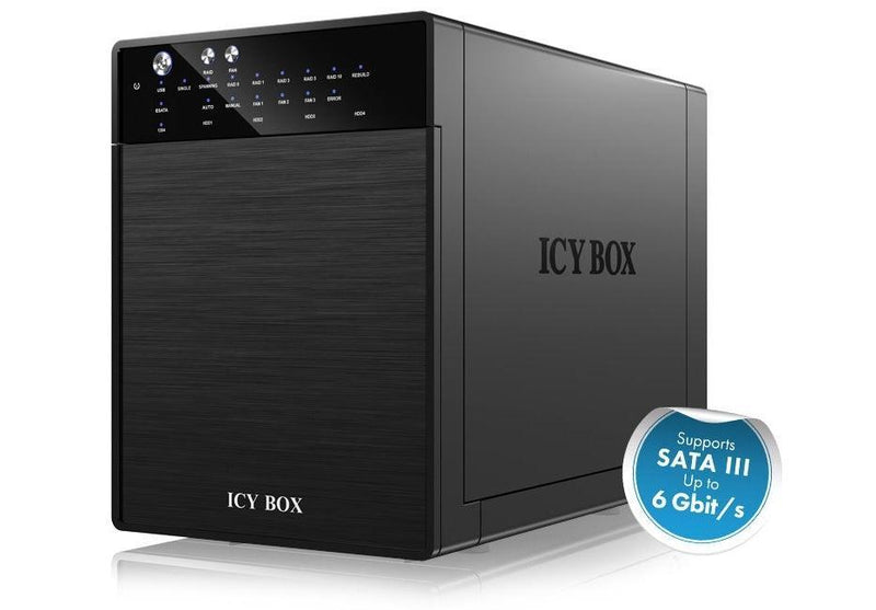 ICY BOX External 4 bay RAID System for 3.5" SATA I / II / III hard disks with USB 3.0 and eSATA (IB-RD3640SU3) - John Cootes