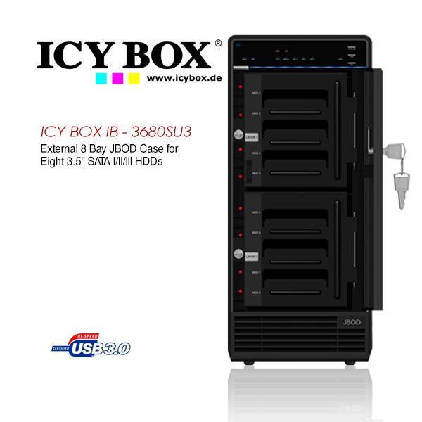 ICY BOX (IB - 3680SU3) External 8 Bay JBOD Case for 8 x 3.5 Inch SATA l/ll/lll HDDs - John Cootes