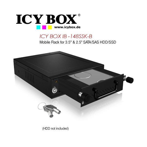 ICY BOX Mobile Rack for 3.5" & 2.5" SATA/SAS HDD and SSD (IB-148SSK-B) - John Cootes