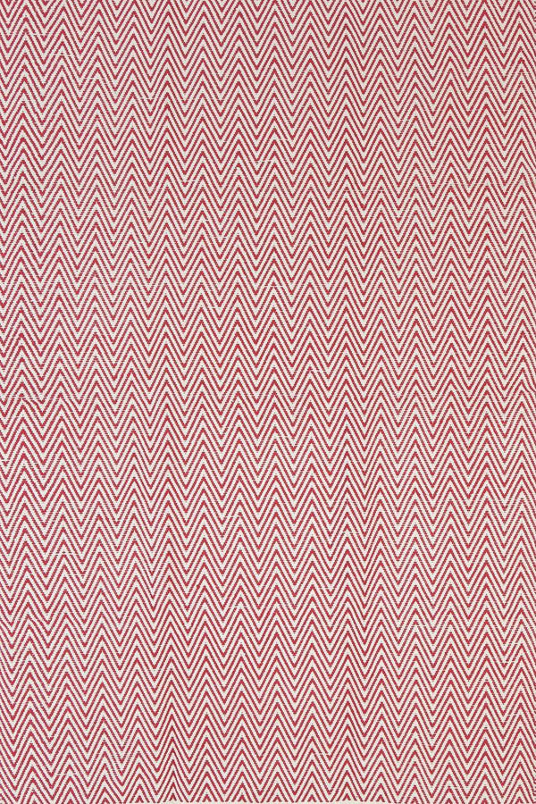 Illusion Red Natural Cotton Rug 160x230 - John Cootes