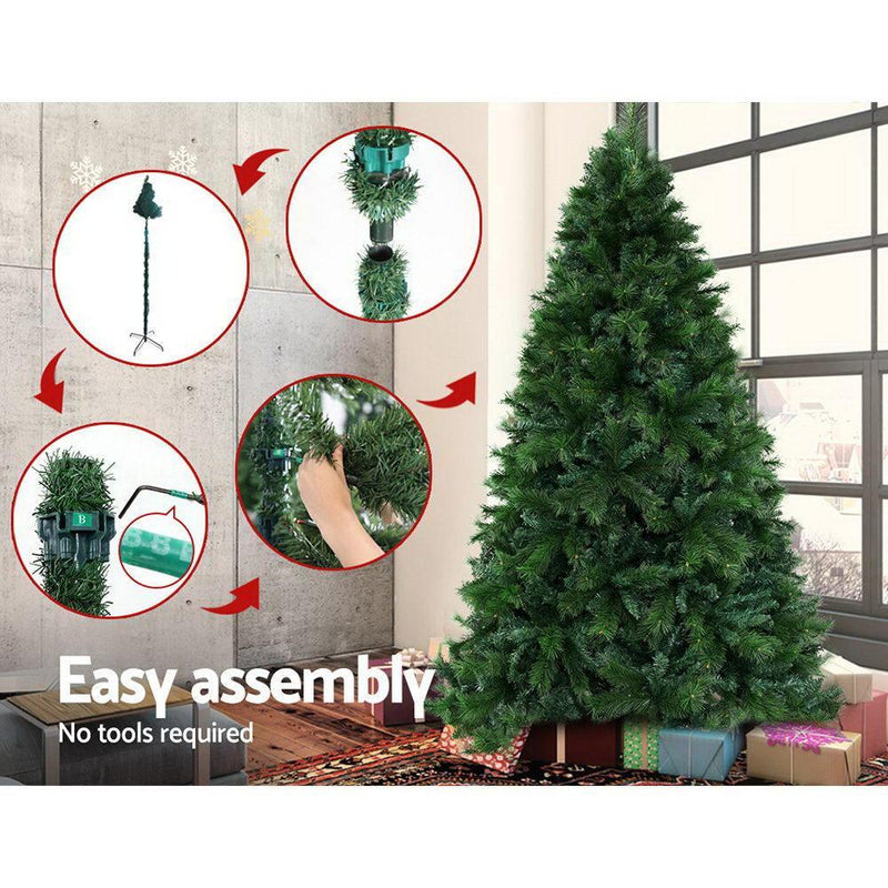 ingle Jollys Christmas Tree 1.8M 6FT Xmas Decoration Green Home Decor 1024 Tips - John Cootes