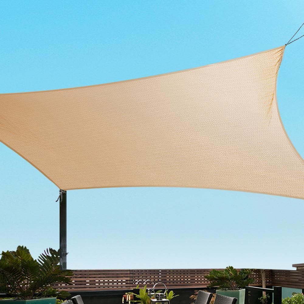 Instahut 2.5x3m Shade Sail Sun Shadecloth 280gsm Sand - John Cootes