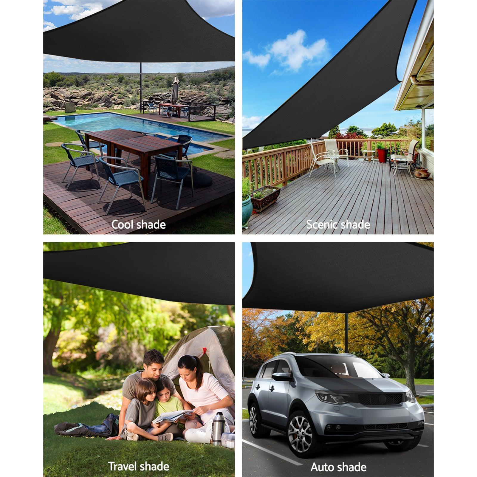 Instahut 280gsm 3x6m Sun Shade Sail Canopy Rectangle - John Cootes