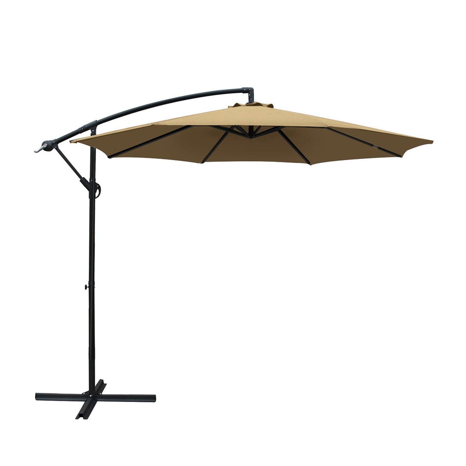 Instahut 3M Cantilevered Outdoor Umbrella - Beige - John Cootes