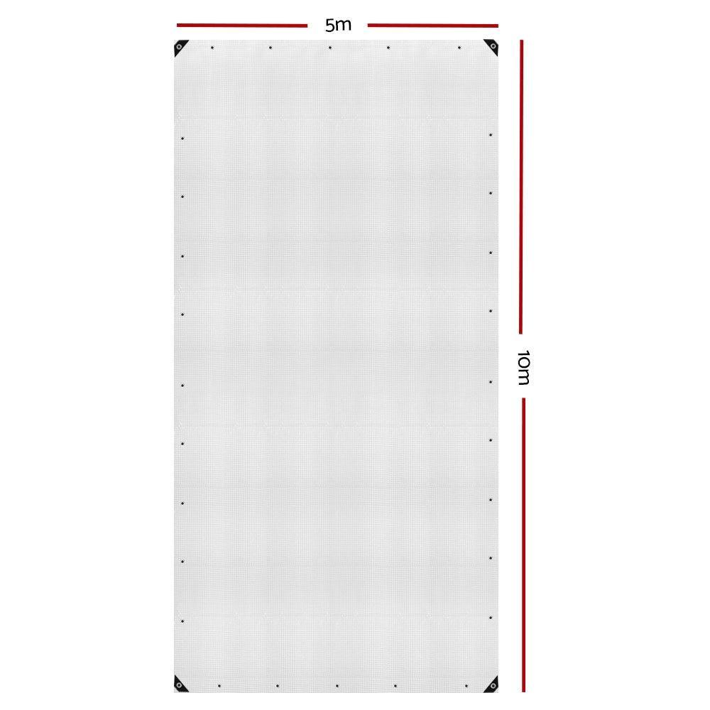 Instahut 5x10m Tarp Camping Tarps Poly Tarpaulin Heavy Duty Cover 135gsm Clear - John Cootes