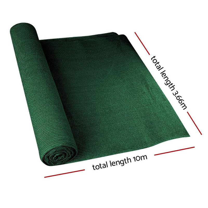 Instahut 70% Sun Shade Cloth Shadecloth Sail Garden Roll Mesh175gsm 3.66x10m - John Cootes