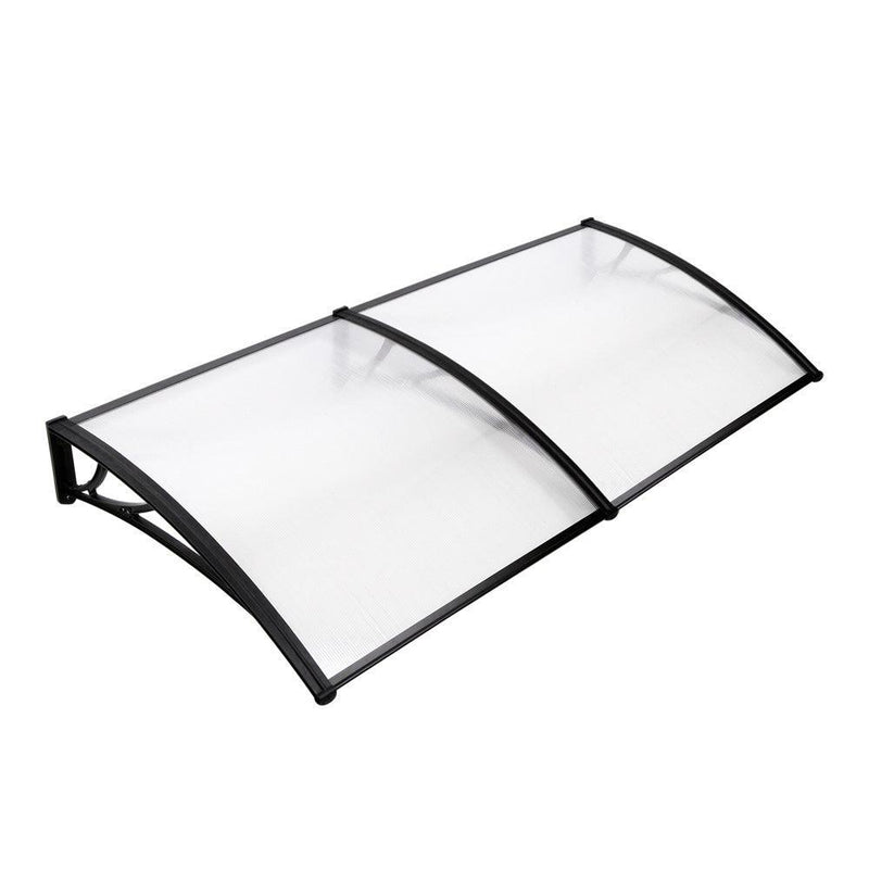 Instahut DIY Window Door Awning Shade 1 x 2m - Transparent - John Cootes