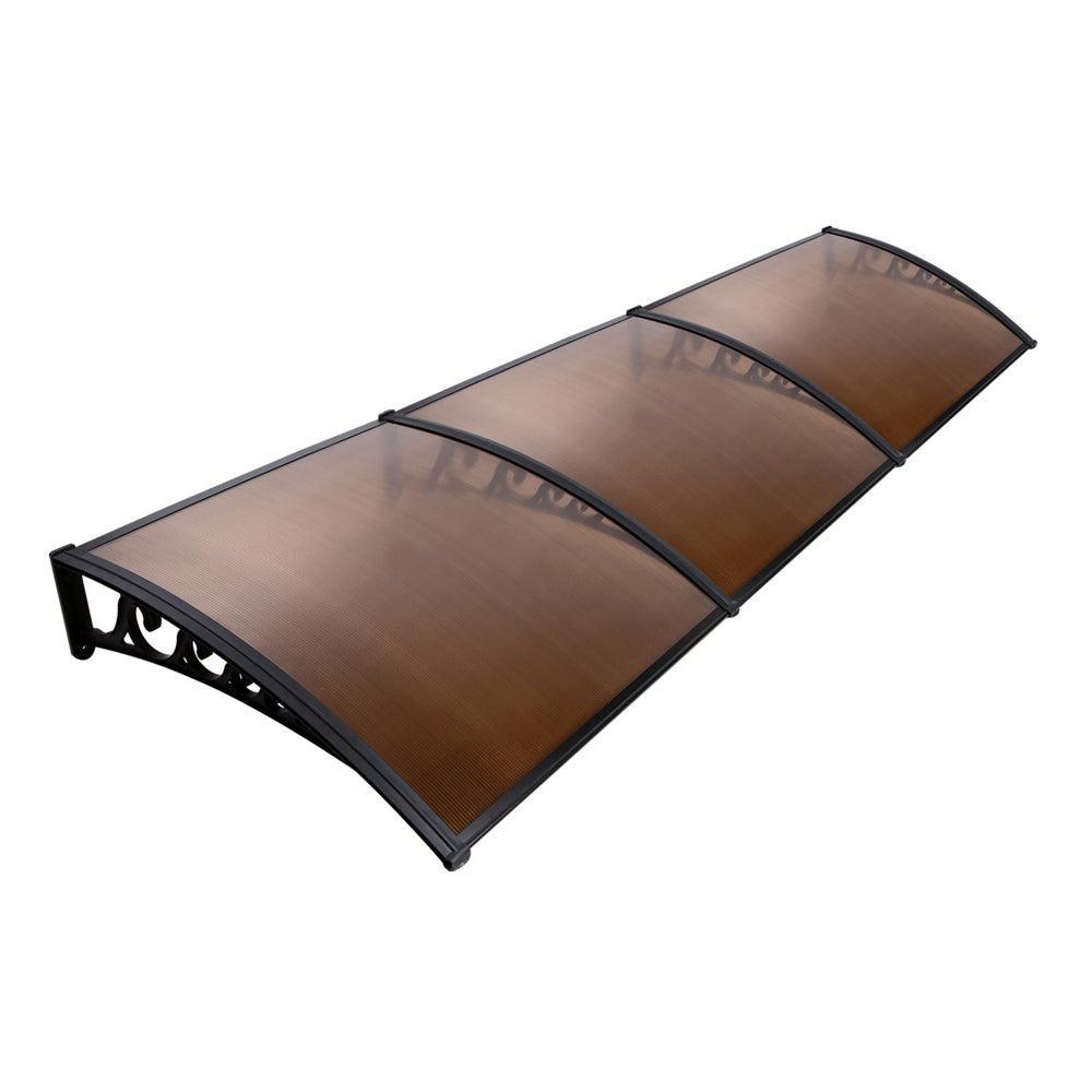 Instahut DIY Window Door Awning Shade 1 x 3m - Brown - John Cootes