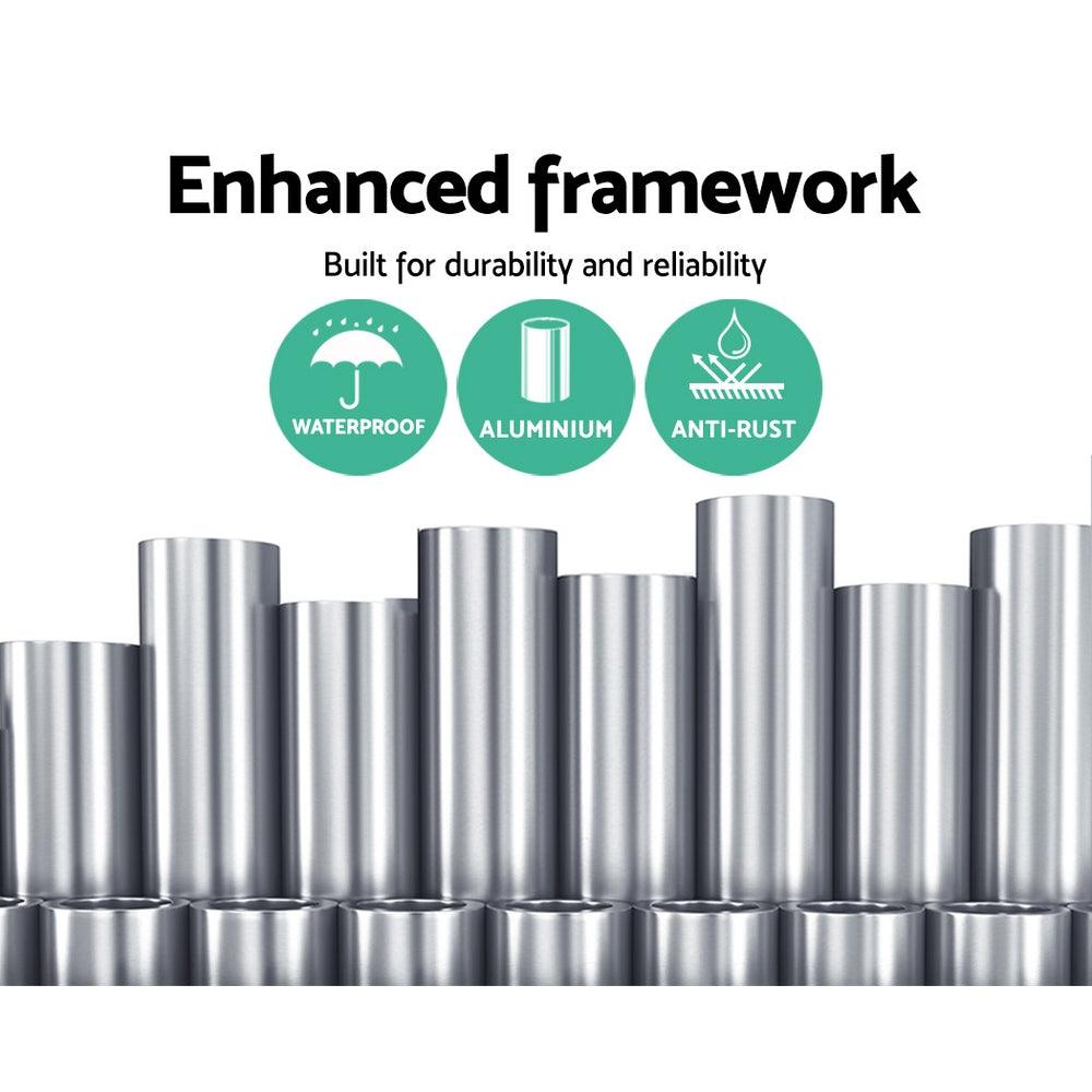 Instahut Folding Arm Awning Outdoor Awning Retractable Canopy 3Mx2.5M Grey - John Cootes