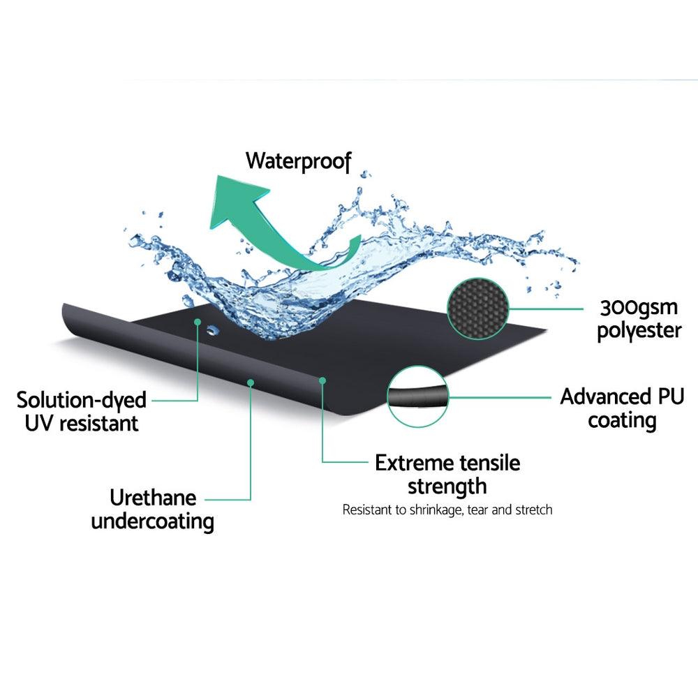 Instahut Folding Arm Awning Outdoor Awning Retractable Canopy 3Mx2.5M Grey - John Cootes