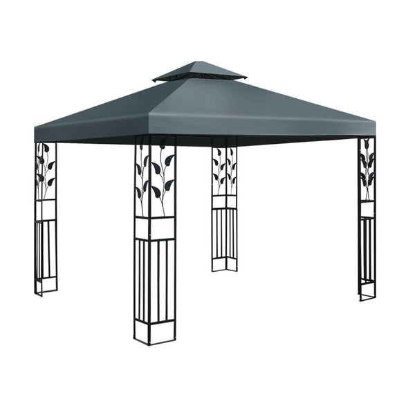 Instahut Gazebo 3x3m Party Marquee Outdoor Wedding Event Tent Iron Art Canopy - John Cootes