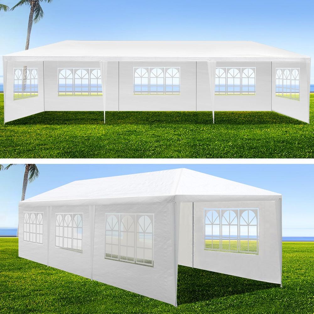 Instahut Gazebo 3x9 Outdoor Marquee Gazebos Wedding Party Camping Tent 8 Wall Panels - John Cootes