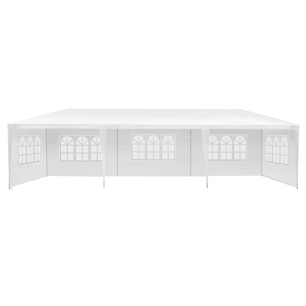 Instahut Gazebo 3x9m Outdoor Marquee side Wall Gazebos Tent Canopy Camping White 5 Panel - John Cootes