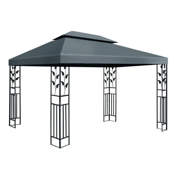 Instahut Gazebo 4x3m Party Marquee Outdoor Wedding Event Tent Iron Art Canopy - John Cootes