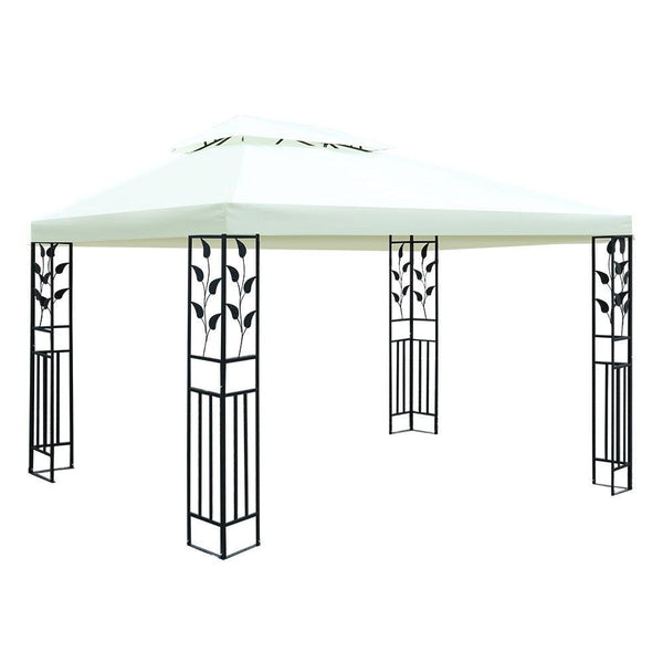 Instahut Gazebo 4x3m Party Marquee Outdoor Wedding Event Tent Iron Art Canopy - John Cootes