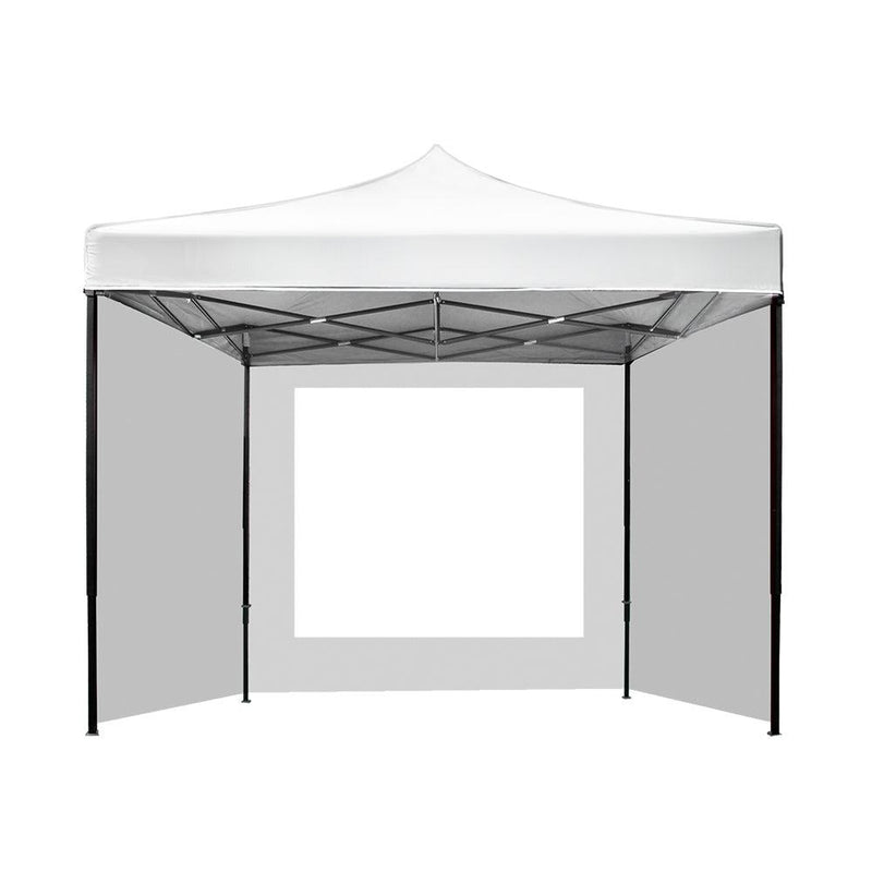 Instahut Gazebo Pop Up Marquee 3x3 Folding Wedding Tent Gazebos Shade White - John Cootes