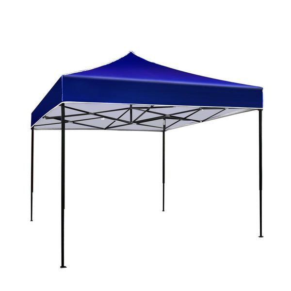 Instahut Gazebo Pop Up Marquee 3x3 Outdoor Tent Folding Wedding Gazebos Blue - John Cootes