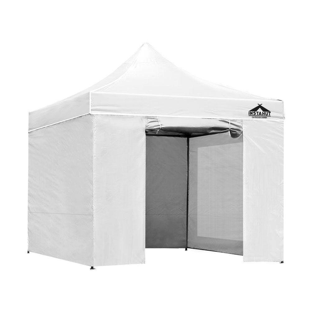 Instahut Gazebo Pop Up Marquee 3x3m Folding Wedding Tent Gazebos Shade White - John Cootes