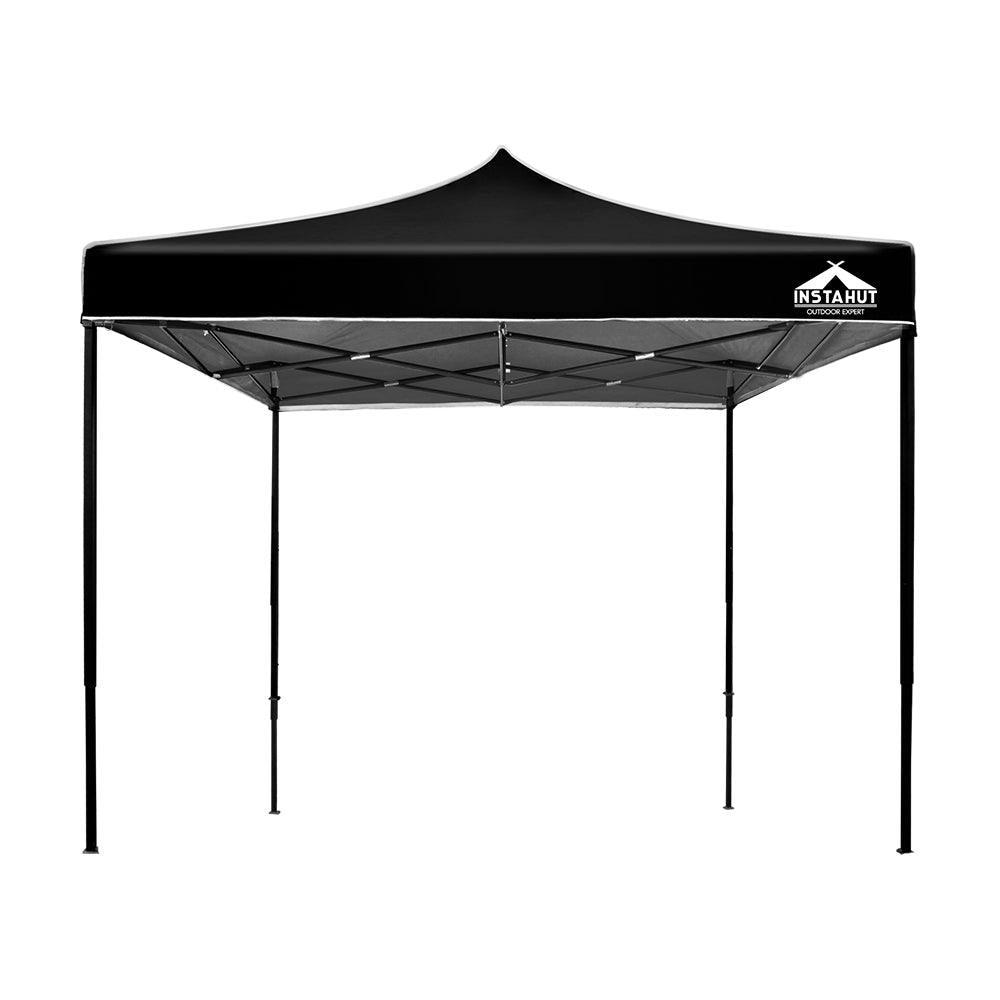 Instahut Gazebo Pop Up Marquee 3x3m Outdoor Tent Folding Wedding Gazebos Black - John Cootes