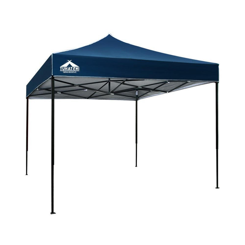 Instahut Gazebo Pop Up Marquee 3x3m Outdoor Tent Folding Wedding Gazebos Navy - John Cootes