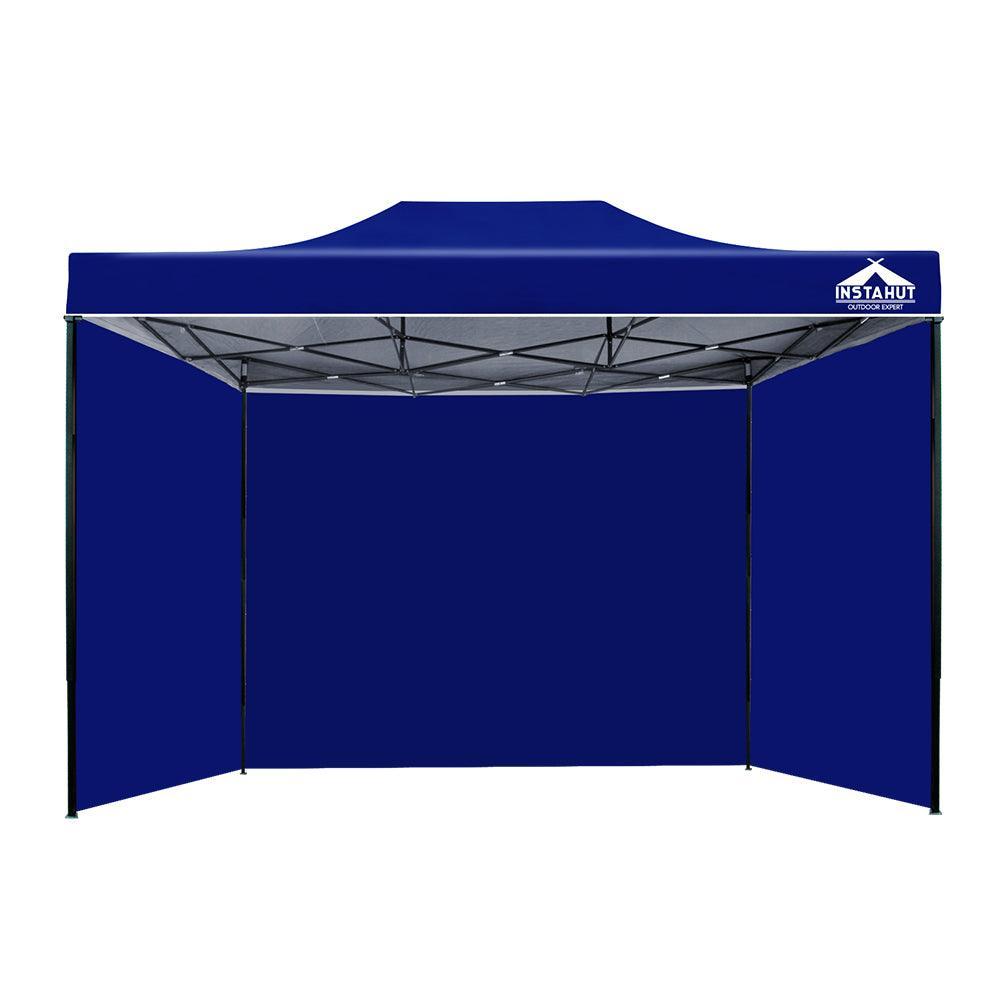 Instahut Gazebo Pop Up Marquee 3x4.5m Folding Wedding Tent Gazebos Shade Blue - John Cootes