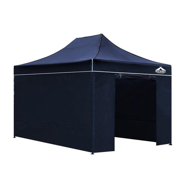 Instahut Gazebo Pop Up Marquee 3x4.5m Folding Wedding Tent Gazebos Shade Navy - John Cootes