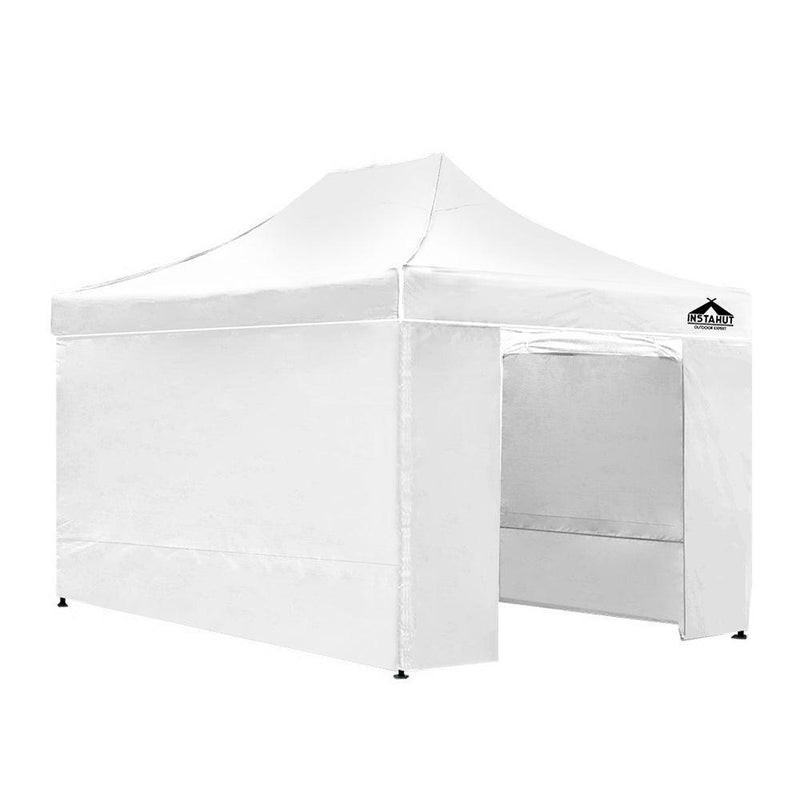 Instahut Gazebo Pop Up Marquee 3x4.5m Folding Wedding Tent Gazebos Shade White - John Cootes