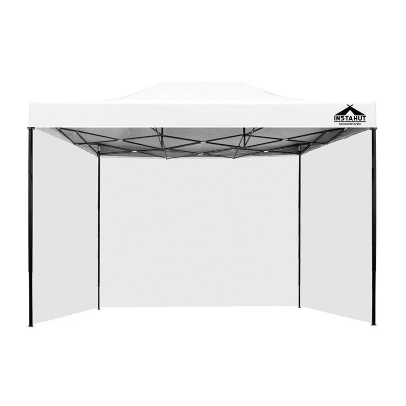 Instahut Gazebo Pop Up Marquee 3x4.5m Folding Wedding Tent Gazebos Shade White - John Cootes