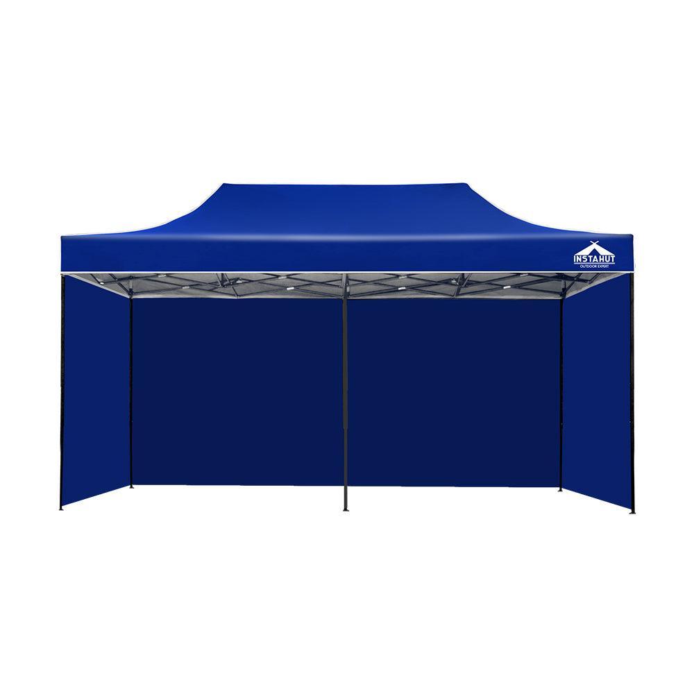 Instahut Gazebo Pop Up Marquee 3x6m Folding Wedding Tent Gazebos Shade Blue - John Cootes