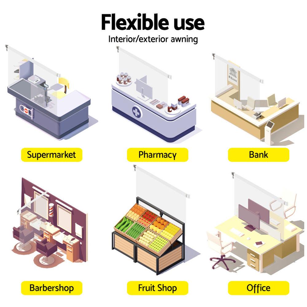 Instahut Outdoor Blind Roll Down Awning Canopy Shade Retractable Window 1.2X2.4M - John Cootes