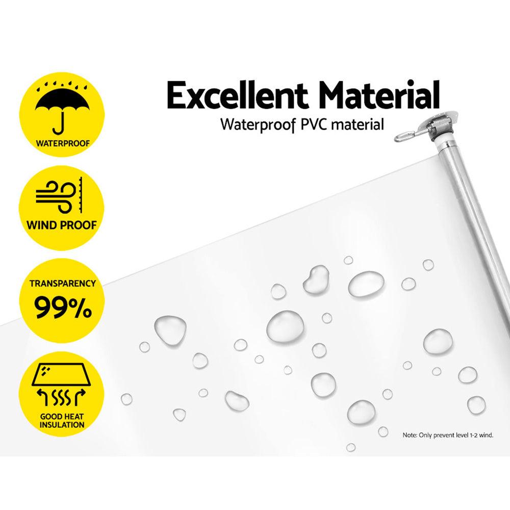 Instahut Outdoor Blind Roll Down Awning Canopy Shade Retractable Window 1.2X2.4M - John Cootes