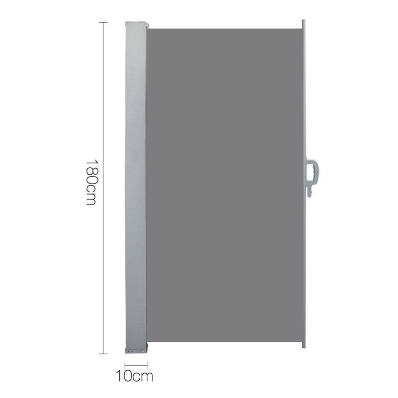 Instahut Retractable Side Awning Shade 1.8 x 3m - Grey - John Cootes