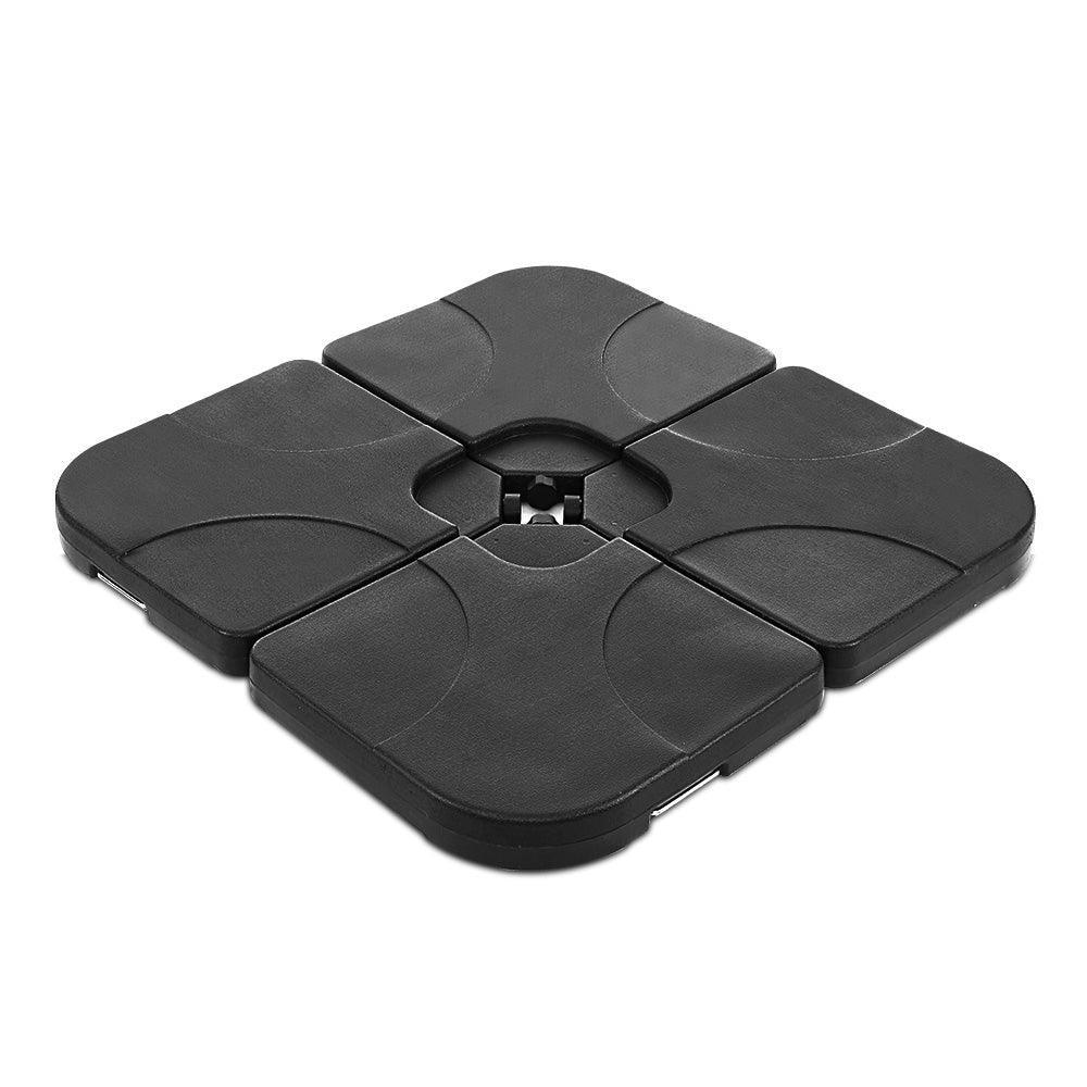 Instahut Set of 4 Umbrella Base Set Black - John Cootes