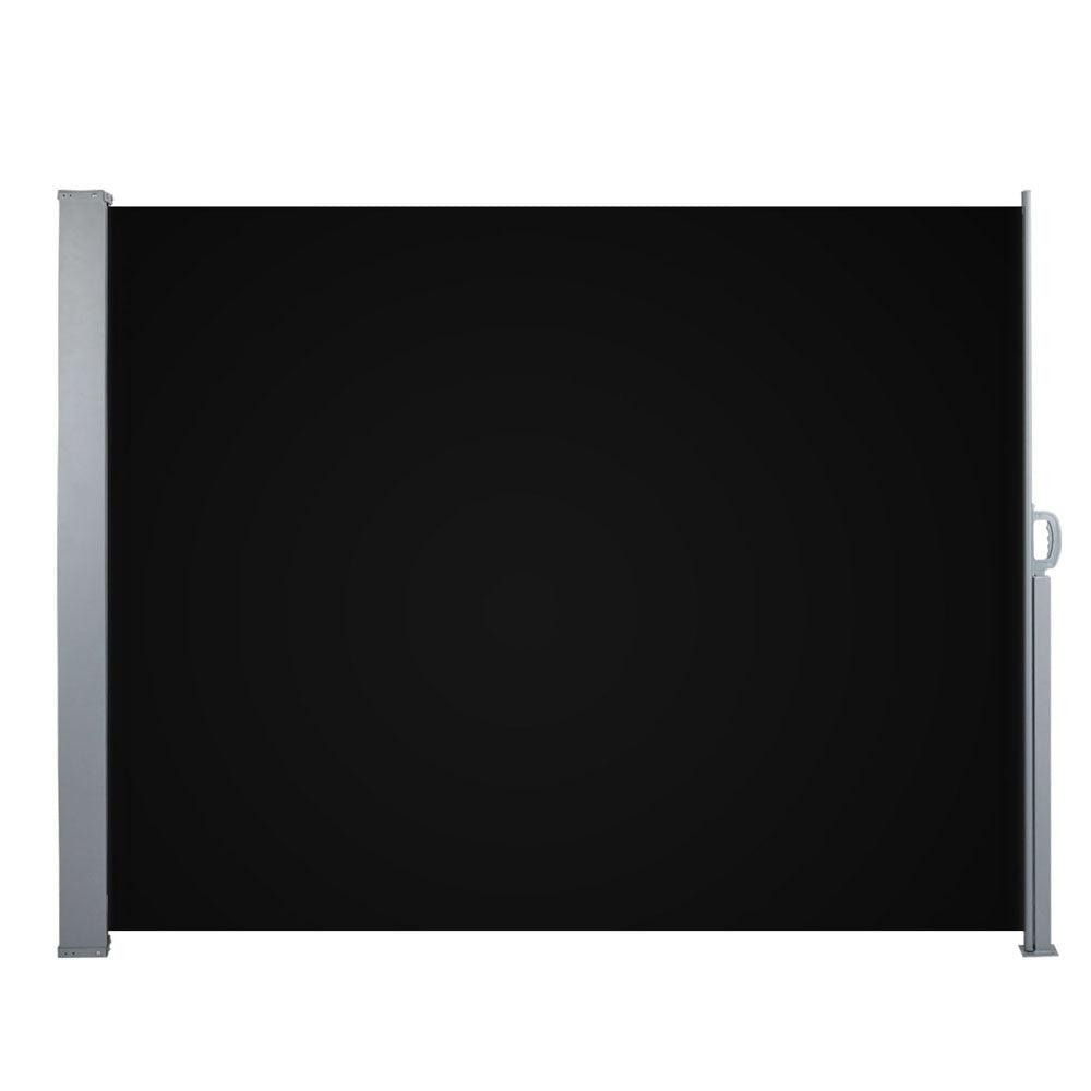 Instahut Side Awning Outdoor Blinds Sun Shade Retractable Screen 1.8X3M BK - John Cootes