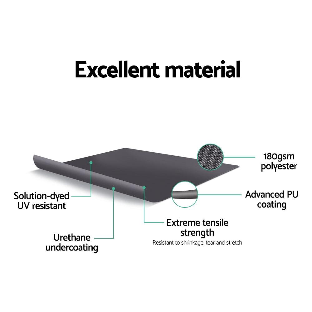 Instahut Side Awning Sun Shade Outdoor Blinds Retractable Screen 1.4X3M GR - John Cootes