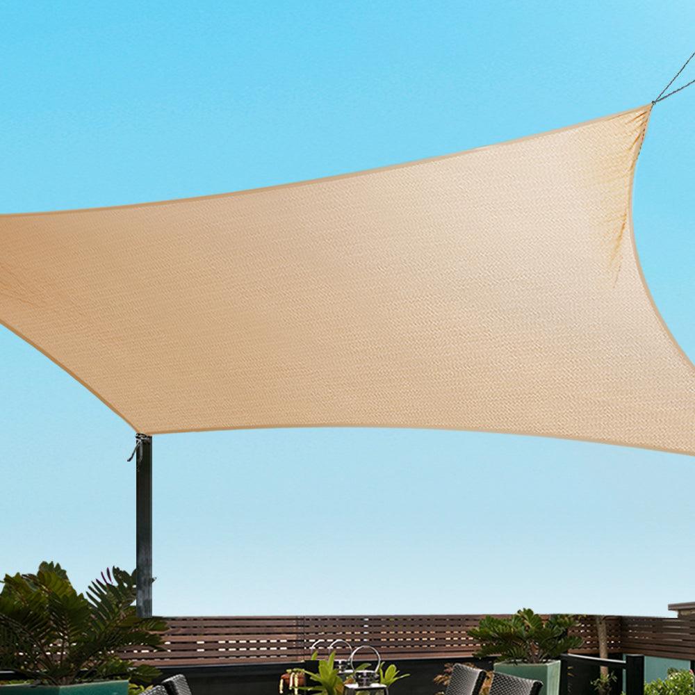 Instahut Sun Shade Sail Cloth Shadecloth Rectangle Heavy Duty Sand Canopy 3x4m - John Cootes