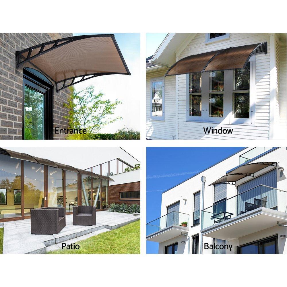 Instahut Window Door Awning Door Canopy Outdoor Patio Cover Shade 1.5mx3m DIY BR - John Cootes